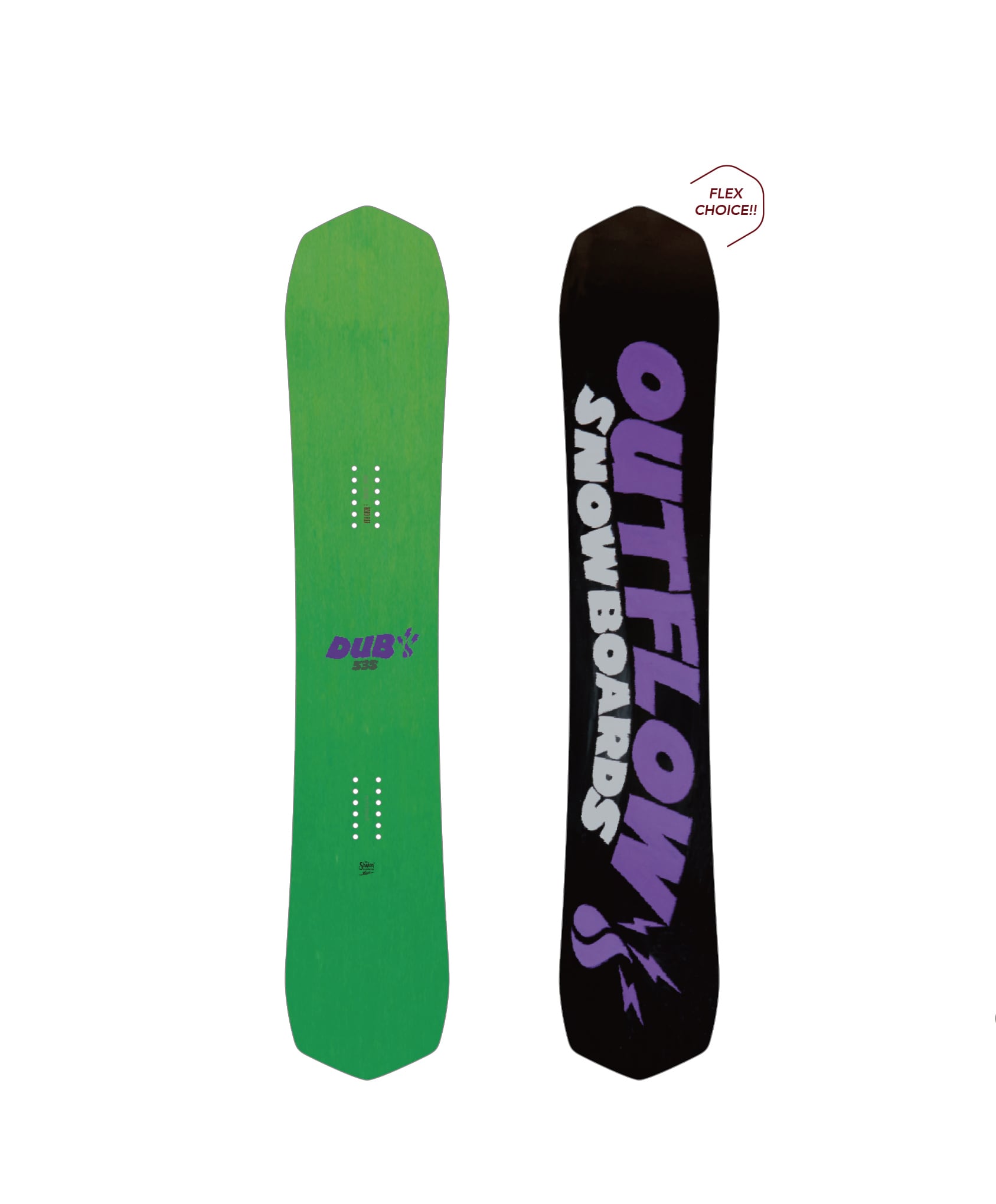 OUTFLOWsnowboards 2021-22 model / dub 535 - Hard flex model 20%off!!