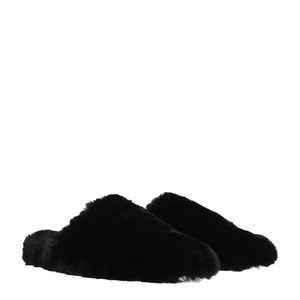 【新品】BALENCIAGA バレンシアガ レディース スライドサンダル ファー ブラック 713785W2LV01000
