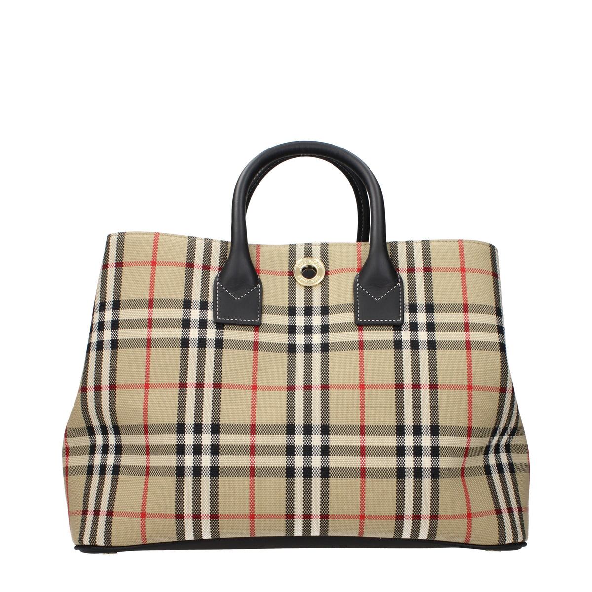 BURBERRY バーバリー レディース ハンドバッグ ファブリック ベージュ