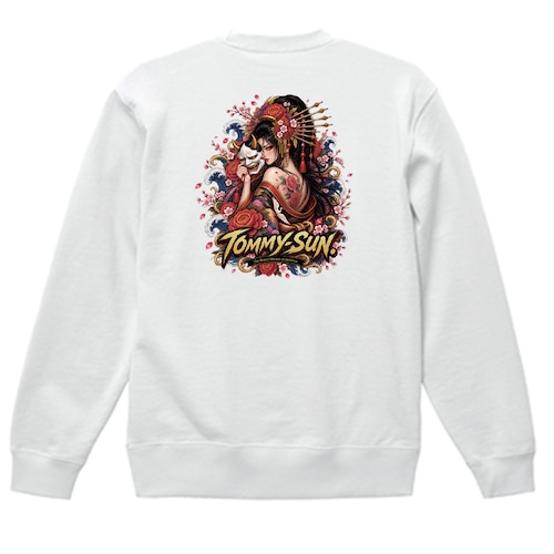 【ネオジャパニーズ】花魁般若波桜"OIRAN & HANNYA" クルーネックスウェット