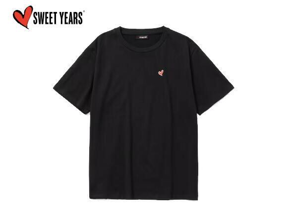 SWEET YEARS スウィートイヤーズ Tシャツ 半袖 クルーネック Tシャツ ビッグシルエット メンズ 16101SY NERO ブラック