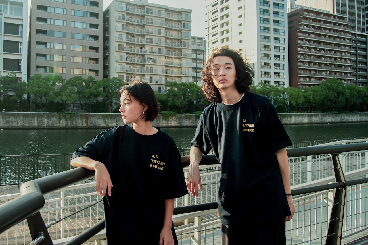 4.5TATAMI flower short sleeve NAVY