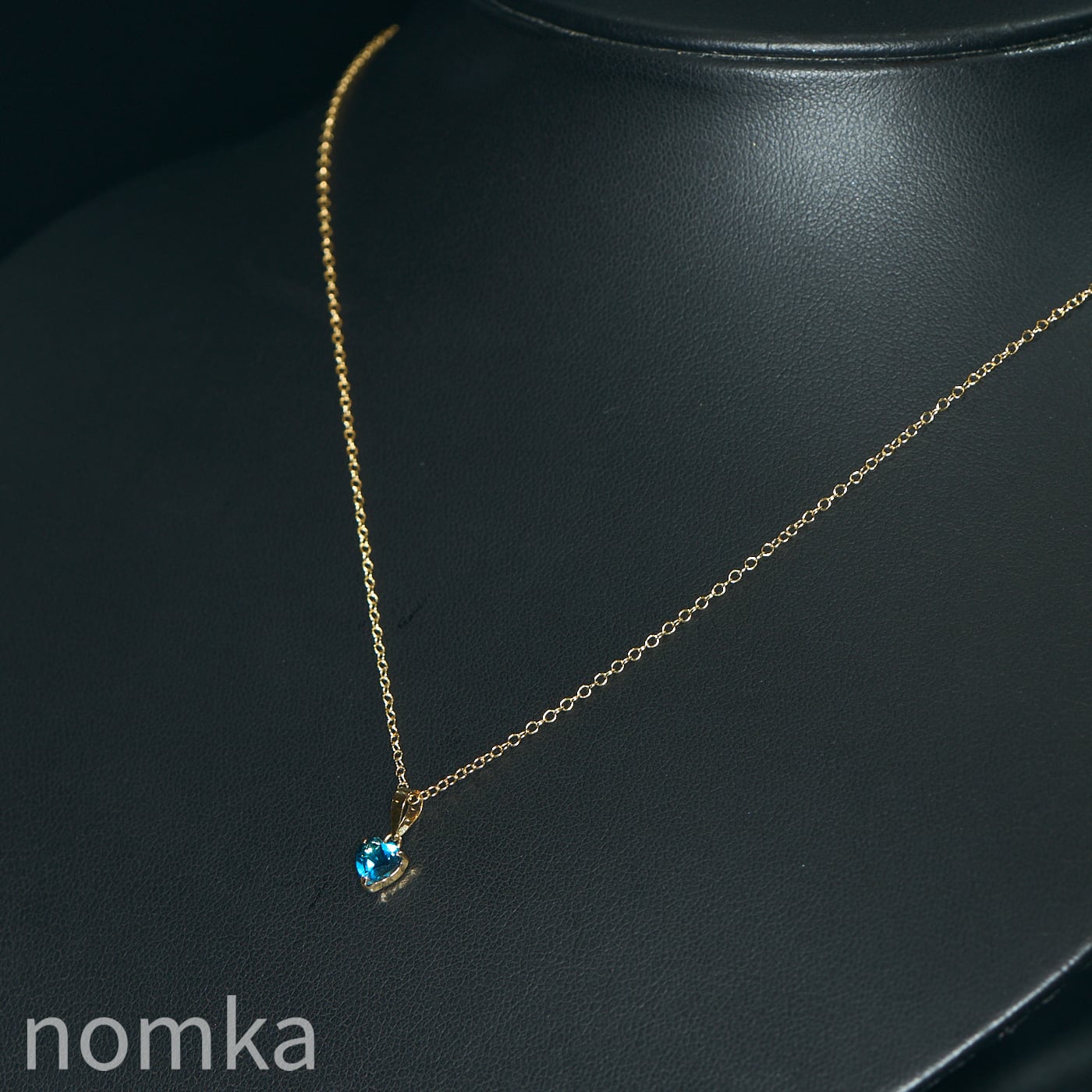 11月の誕生石/宝石質】ロンドンブルートパーズハートカット ネックレス