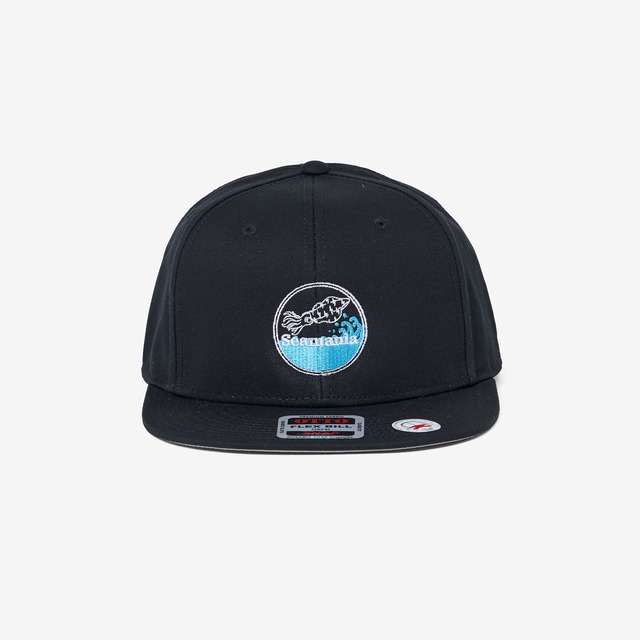 【Seamania】IKA Design 刺繍フラットバイザーCAP