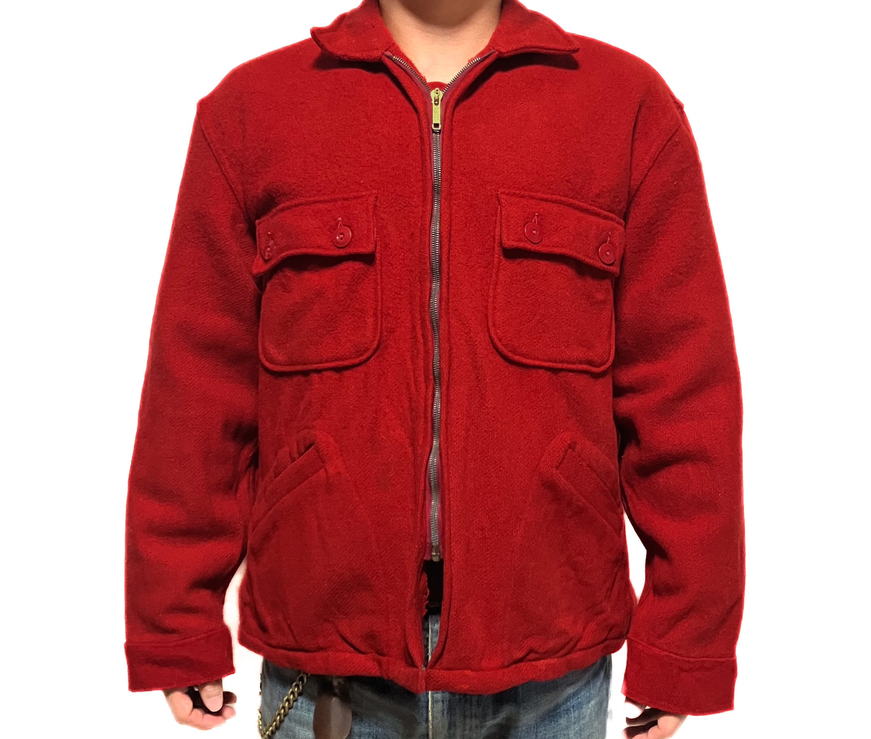 50s ユーロ ヴィンテージ レザー スポーツジャケット L相当