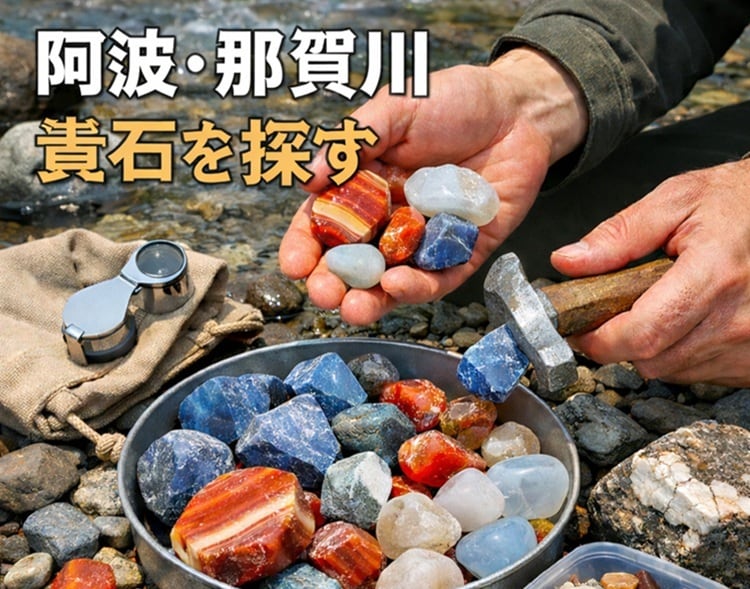 美しい「徳島・阿波翡翠」採取ツワーガイドチケット販売！ 美しい「徳島・阿波翡翠」採取ガイドチケット販売！ | 翡翠原石と翡翠