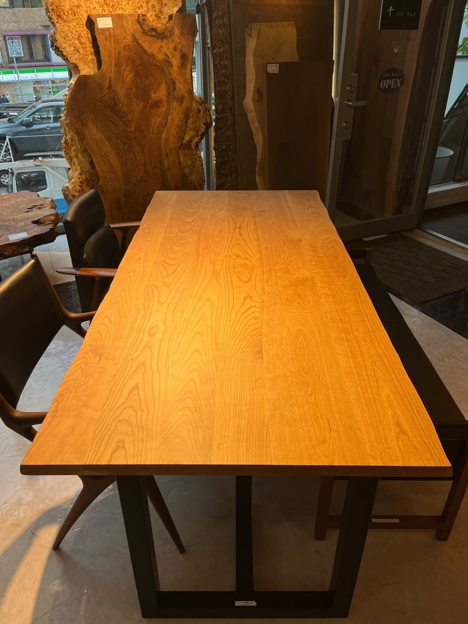 アメリカンブラックチェリー7PIECES _1800×840×30_青山店_テーブル天板