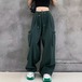 夏服 ボトムス ワイドパンツ レディース ストリート ヒップホップ ハイウエスト カーゴパンツ
