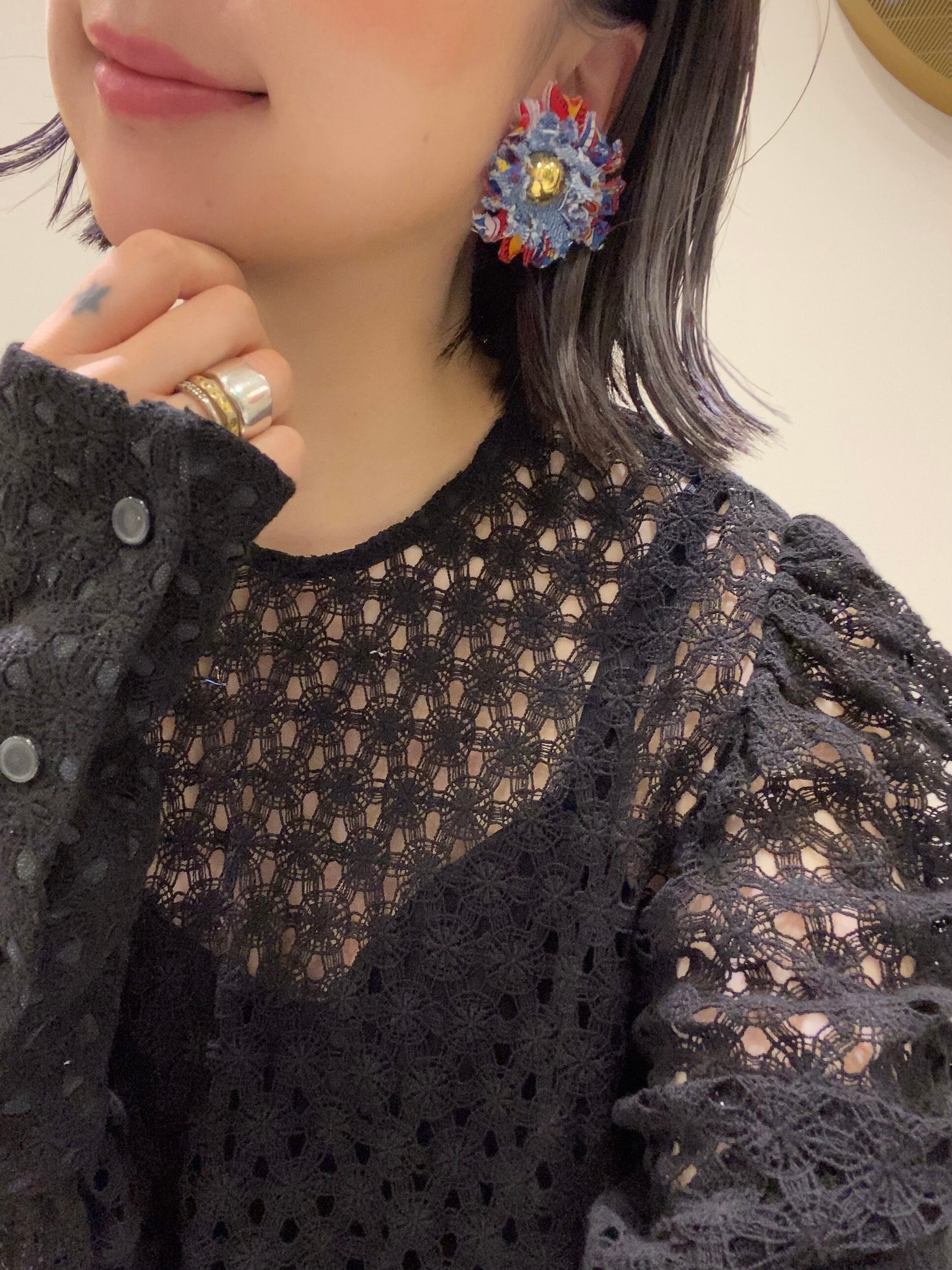 denim × paisley flower