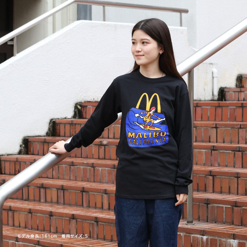 McDonald マクドナルド マリブ限定 WHITE ロング Tシャツ 長袖