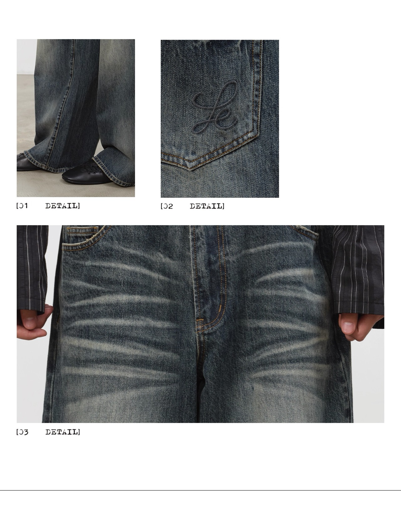 JCAESAR STUDIO WASHED DENIMS (13oz)