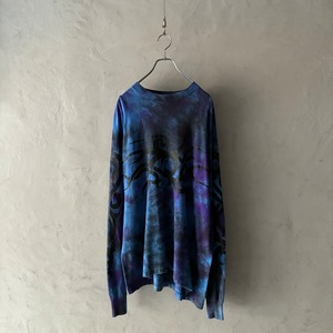 -NAPPY THREADS- 90's tribal print tie dye l/s T-shirt