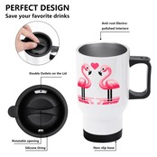 Stainless Steel Travel Coffee Mug (14 oz) Heart 4344