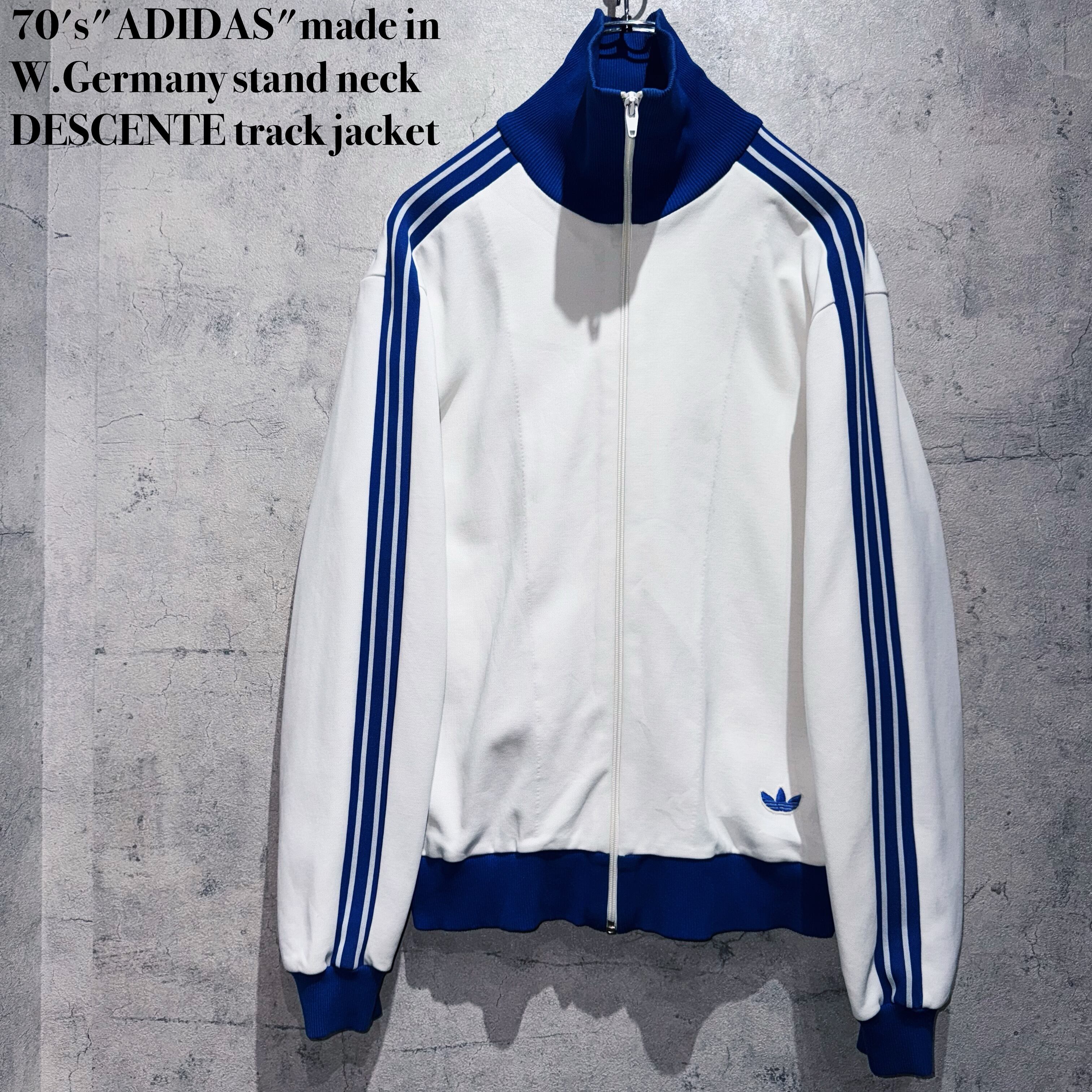70's"ADIDAS"made in W.Germany stand neck DESCENTE track jacket
