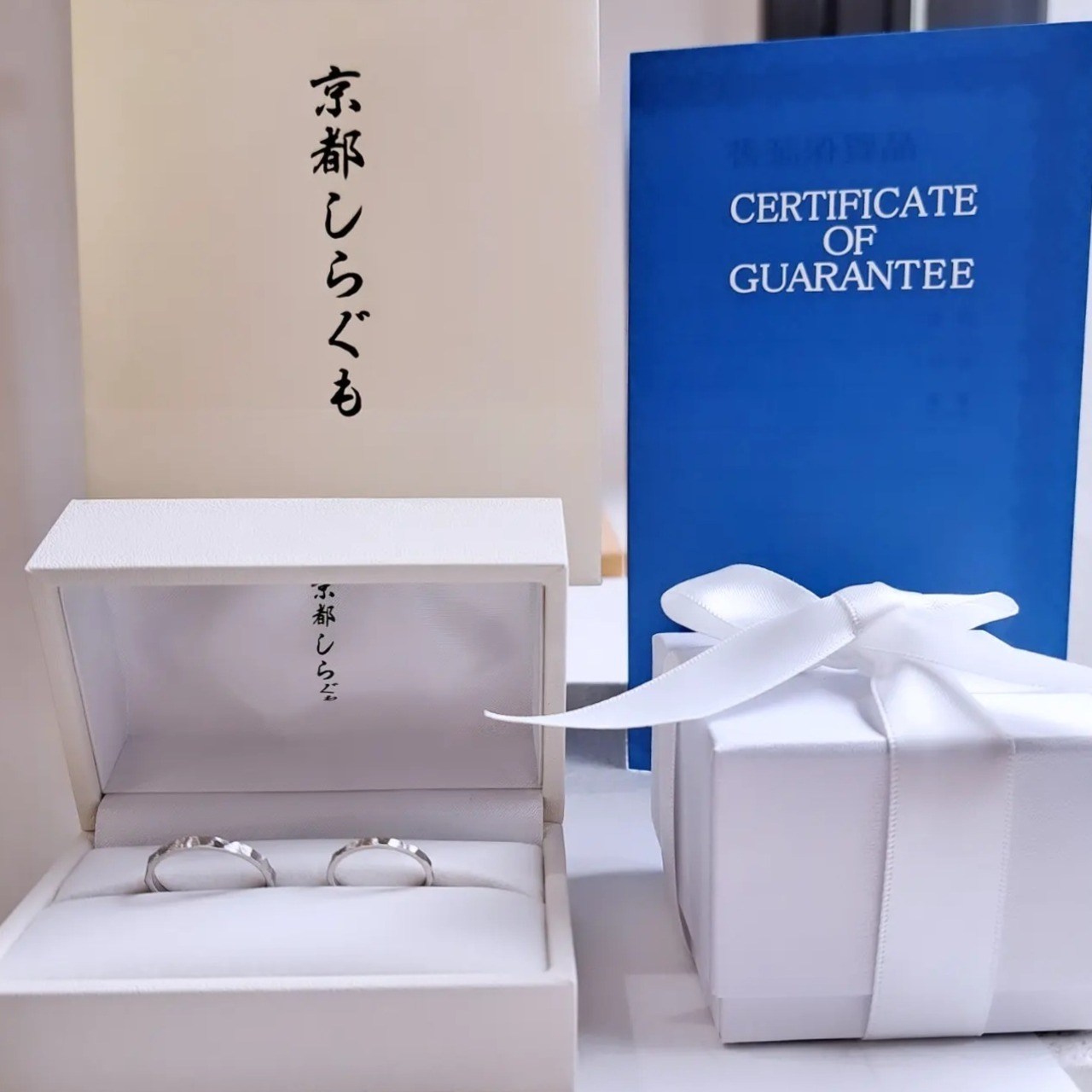 京都結婚指輪 艶消し プラチナ2本セット】 シンプル結婚指輪 おしゃれ  