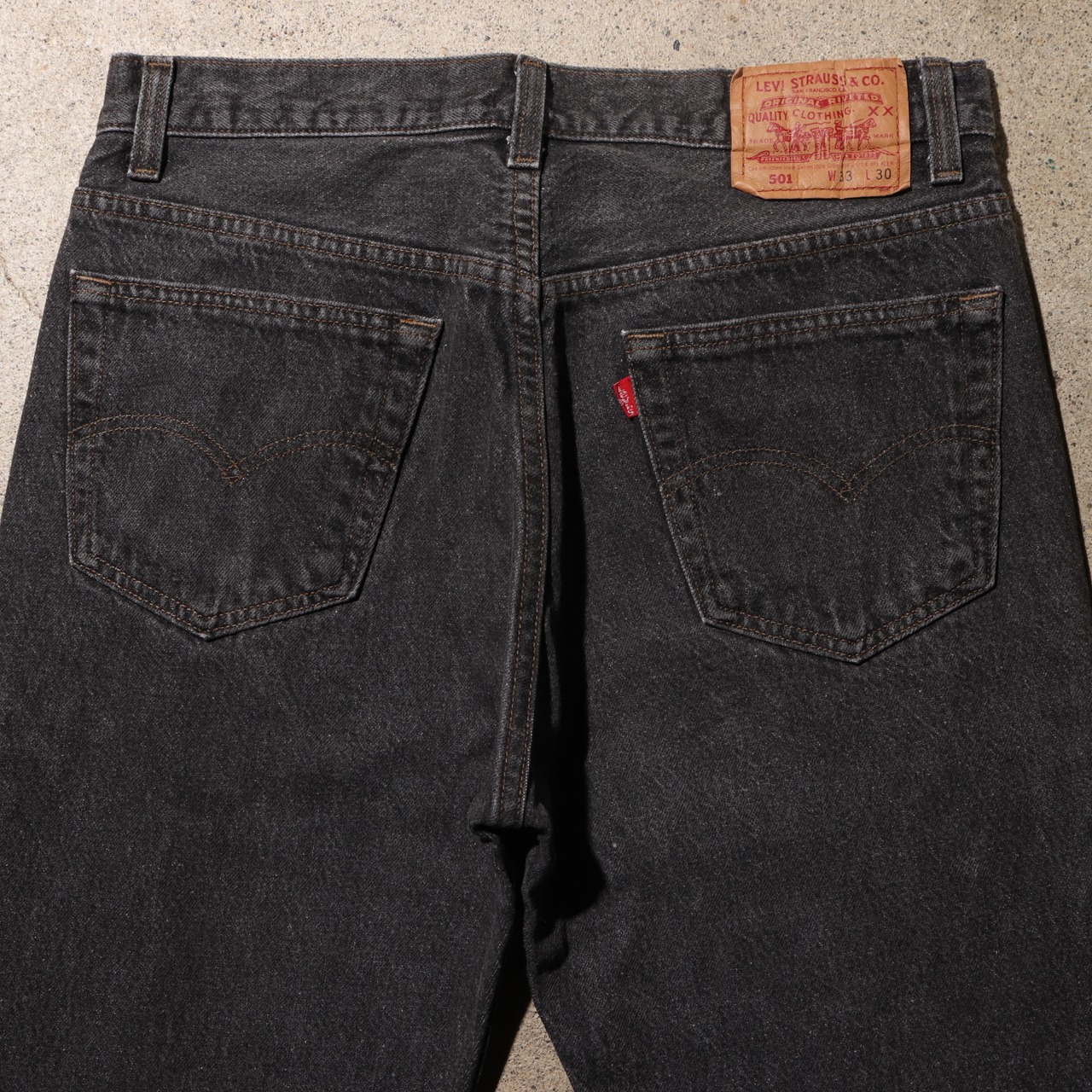 美品 33×30 Levi’s 501 先染め USA 92年 ブラックデニムパンツ リーバイス