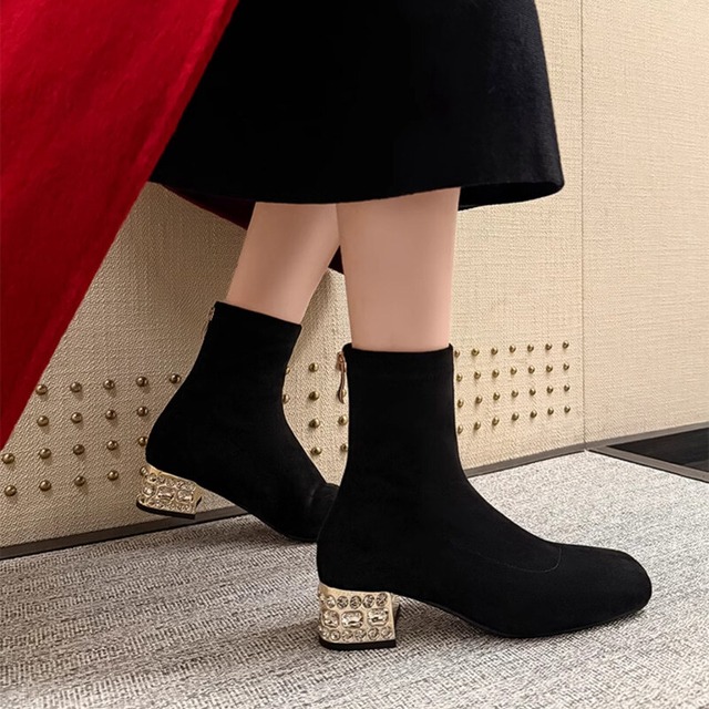 【34-42】Bijou heel short boots　M4234