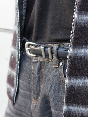 【ALUDE SELECT】simple old design belt