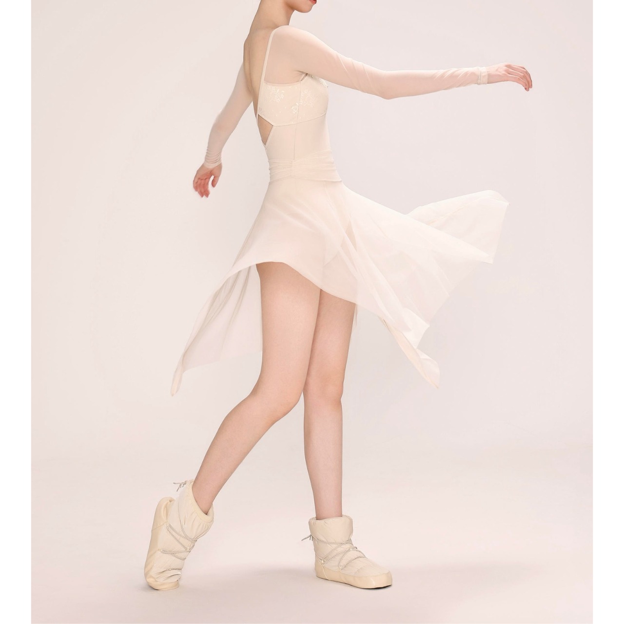 ミドル丈ヘムスカート 2色展開 L1311