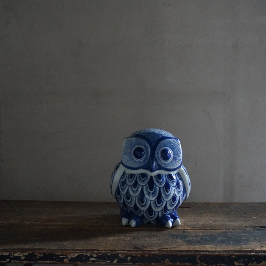 古い陶器フクロウの置物 | Konishi Koffee web shop