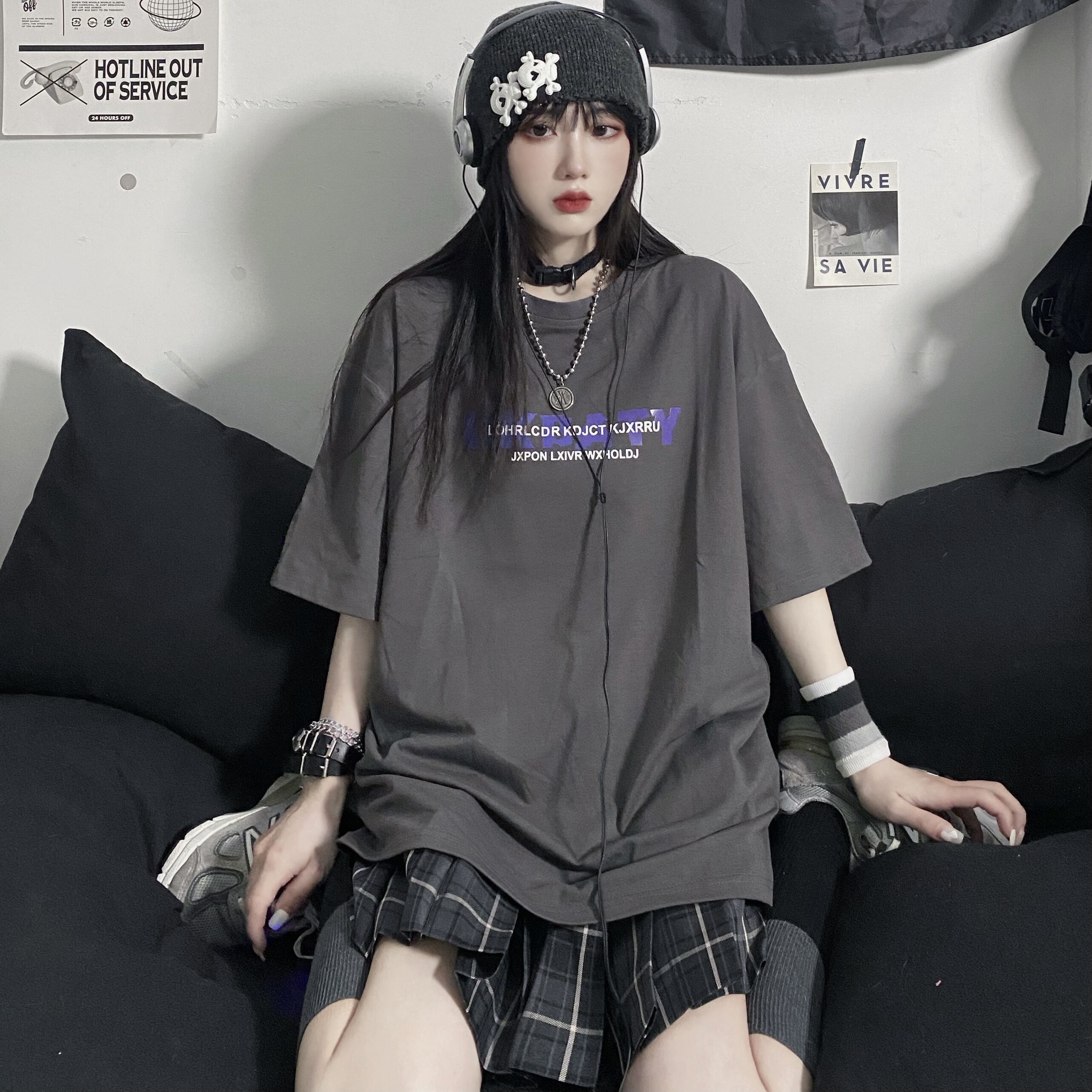 スタイルルーズTシャツ プリントカジュアルトップス 大きめサイズ かわいい ケッペル98317869768