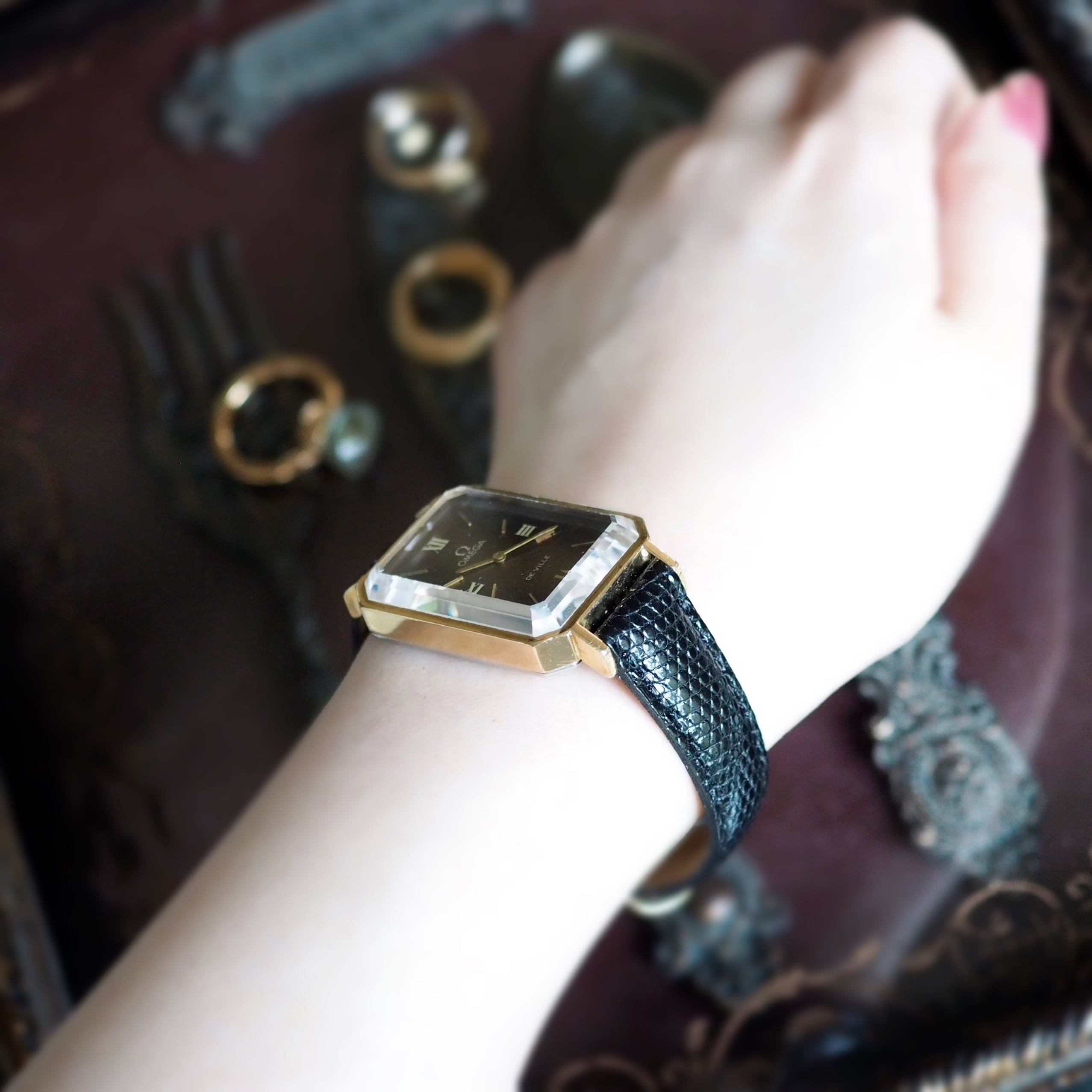 OMEGA deville グリマデザイン エメラルドライン カットガラス