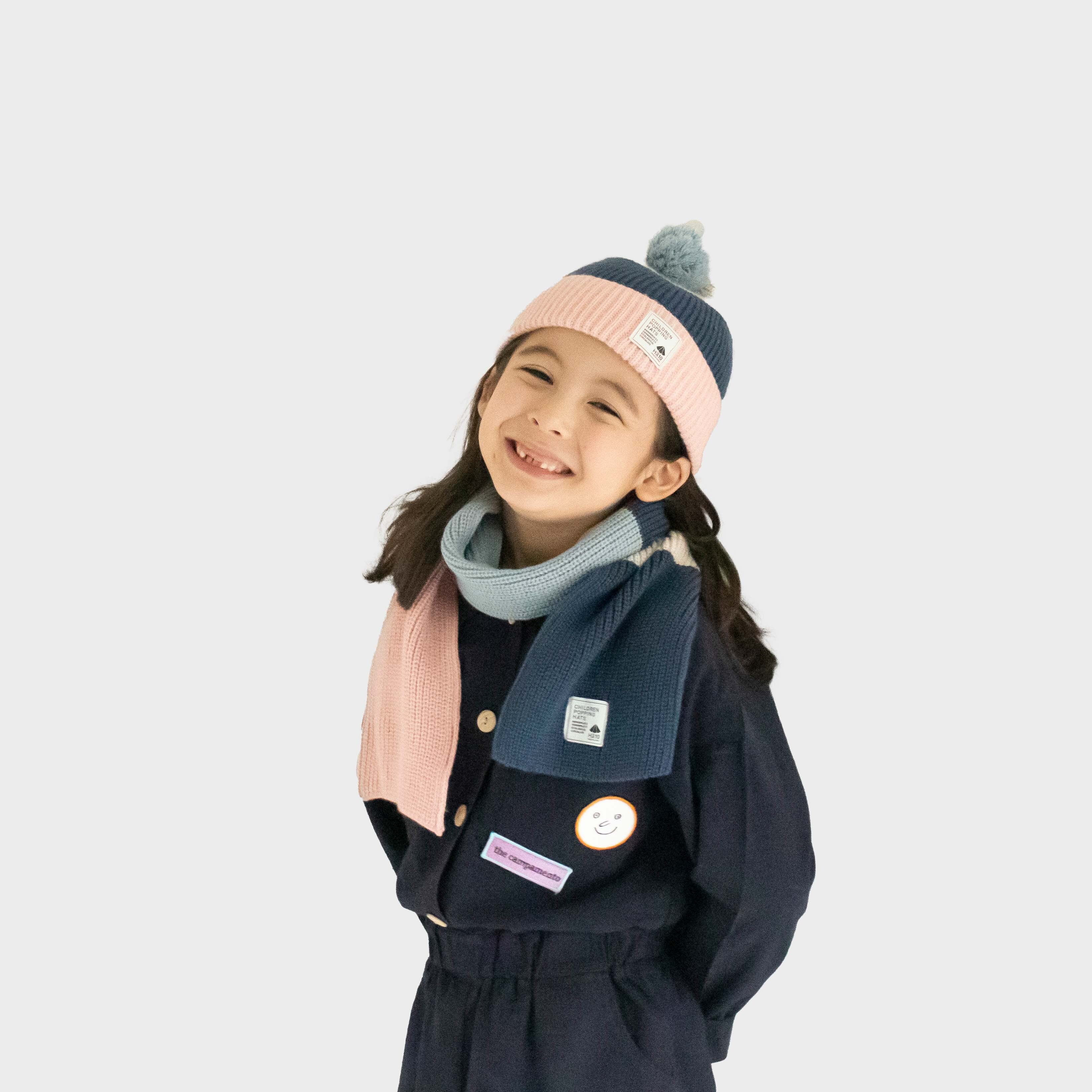 ニットマフラー【マルチネイビー】ブランド 子供 帽子 男の子 女の子