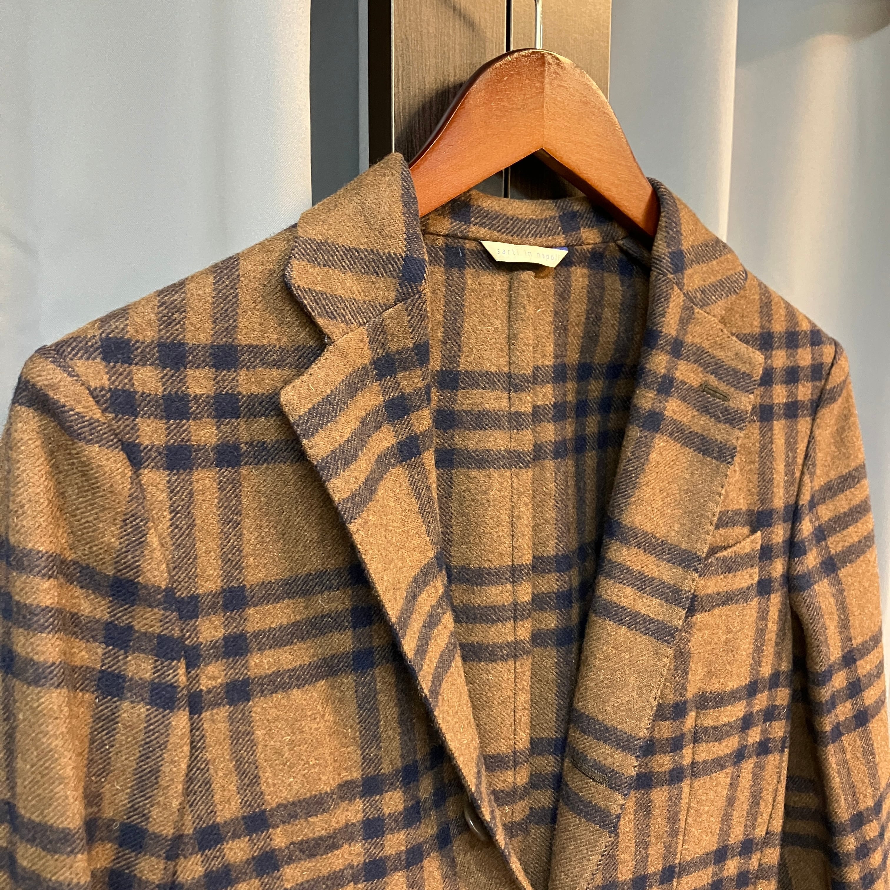 極美品 De Petrillo カシミヤ100 チェック　ジャケット サイズ48 De Petrillo MIXED WOOL JACKET《42》 | safarionline