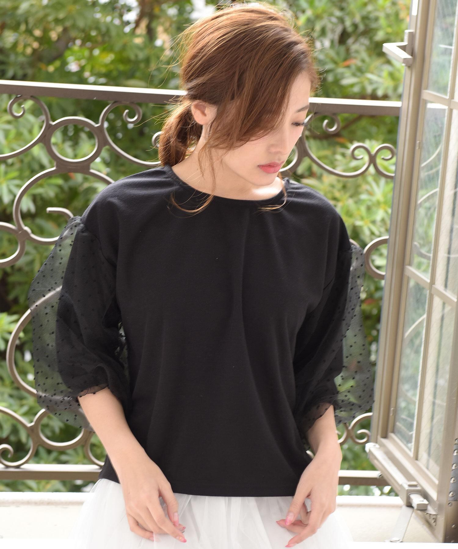 オーガンジードットブラウス メーカー希望小売価格3,800円【Doula