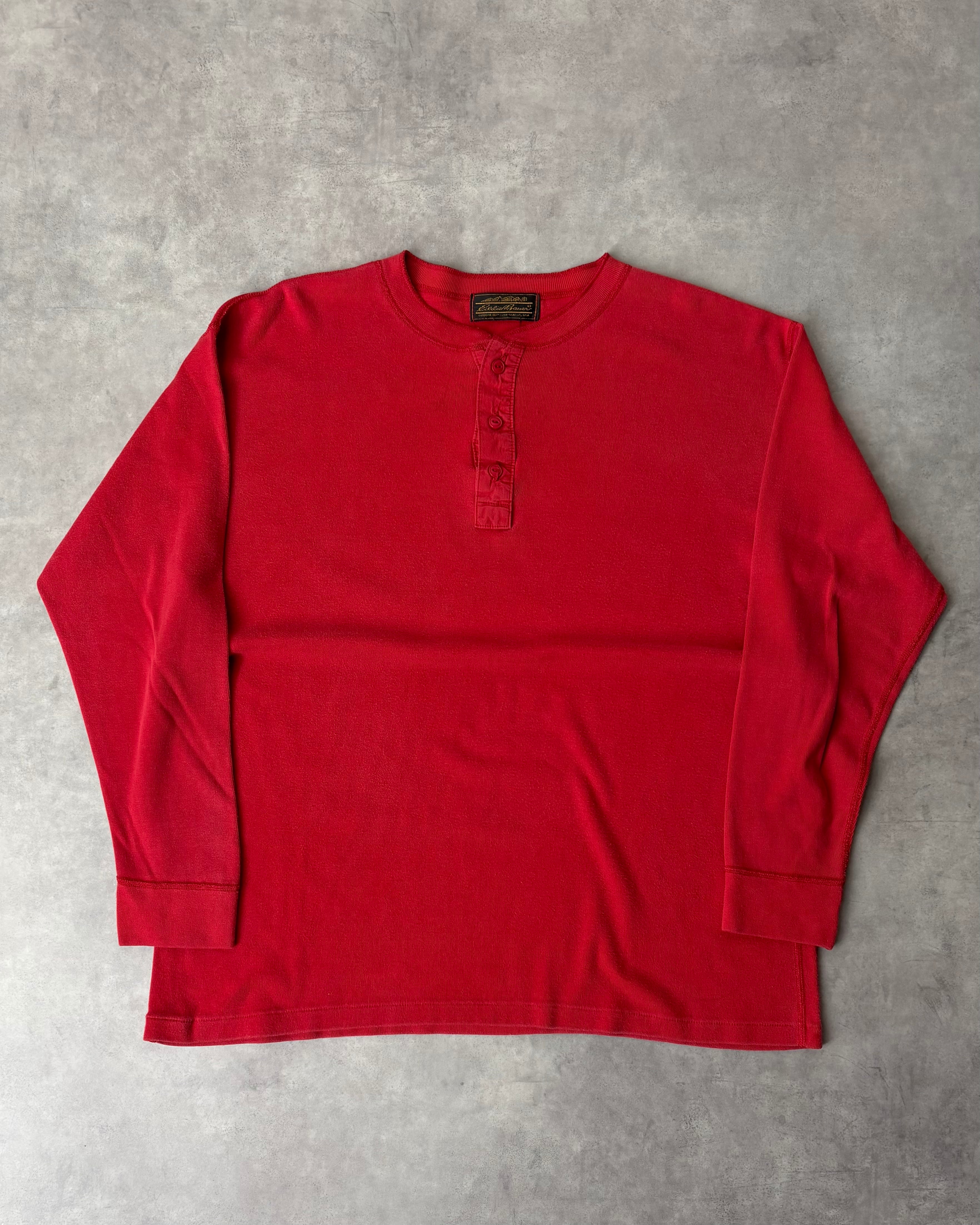 ~90s Eddie Bauer L/S Henly-Neck Tee