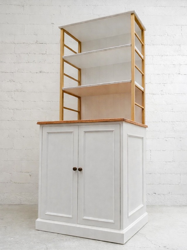 真鍮ディスプレイシェルフ＆キャビネット　（オーダーメイド店舗什器）W800×H2000