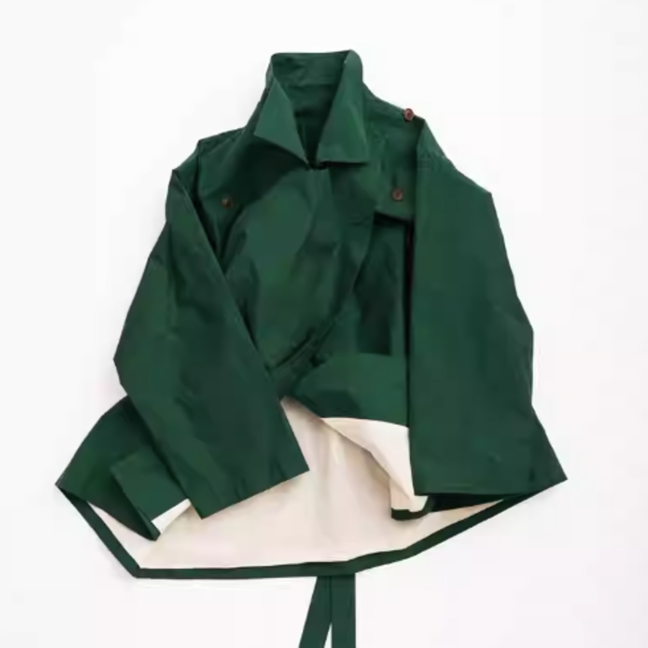 深緑のトレンチと風のエチュード 《W0199》