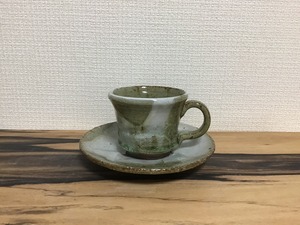 りんご灰釉コーヒー碗皿