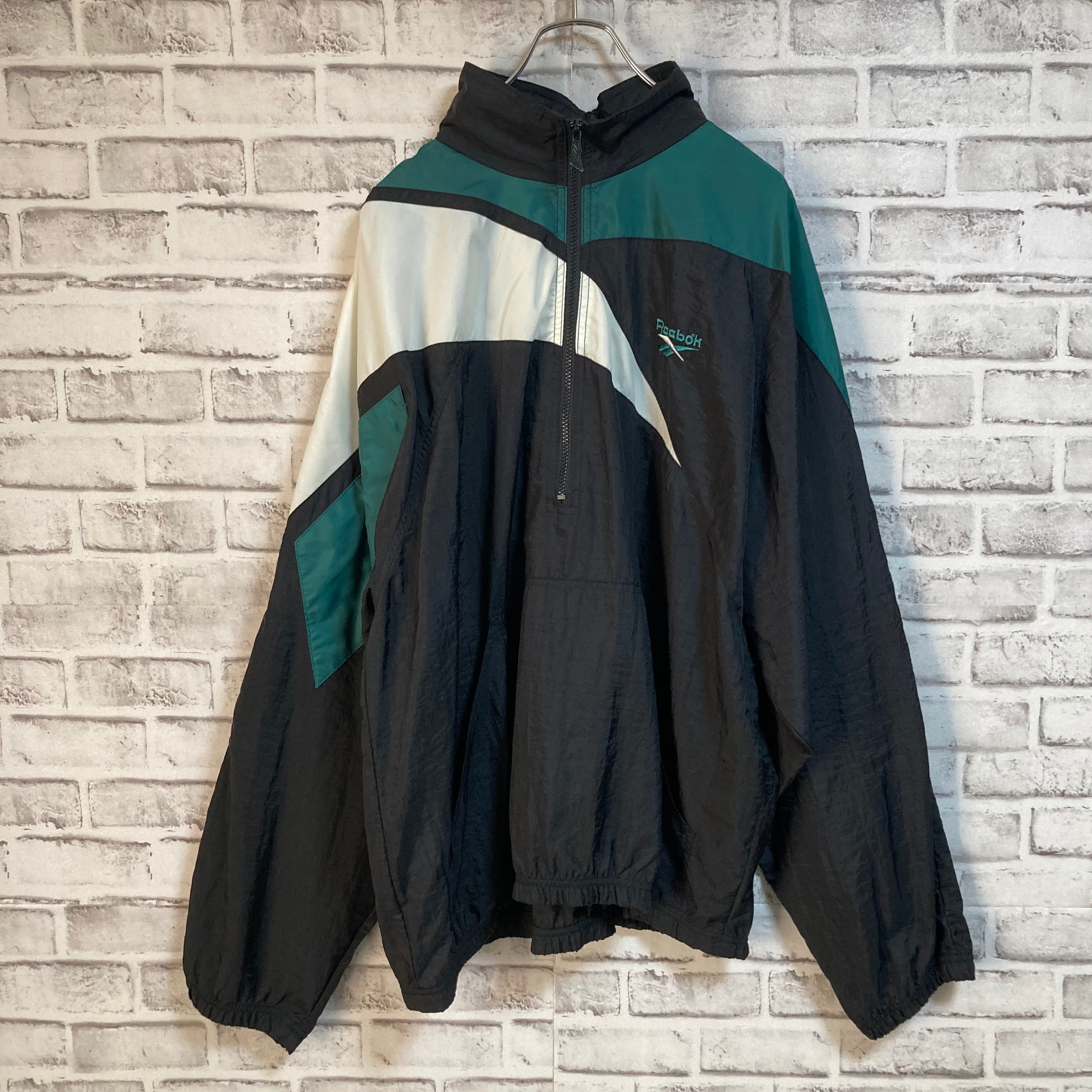 Reebok】Halfzip Nylon Jacket L 90s リーボック ハーフジップナイロン