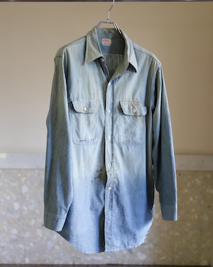 【希少】50s BIG MAC special vintage chambray shirt big size made in USA / 50年代 ヴィンテージ シャンブレーシャツ ビッグサイズ USA製 サイズ16 L程度 逸品 スペシャル