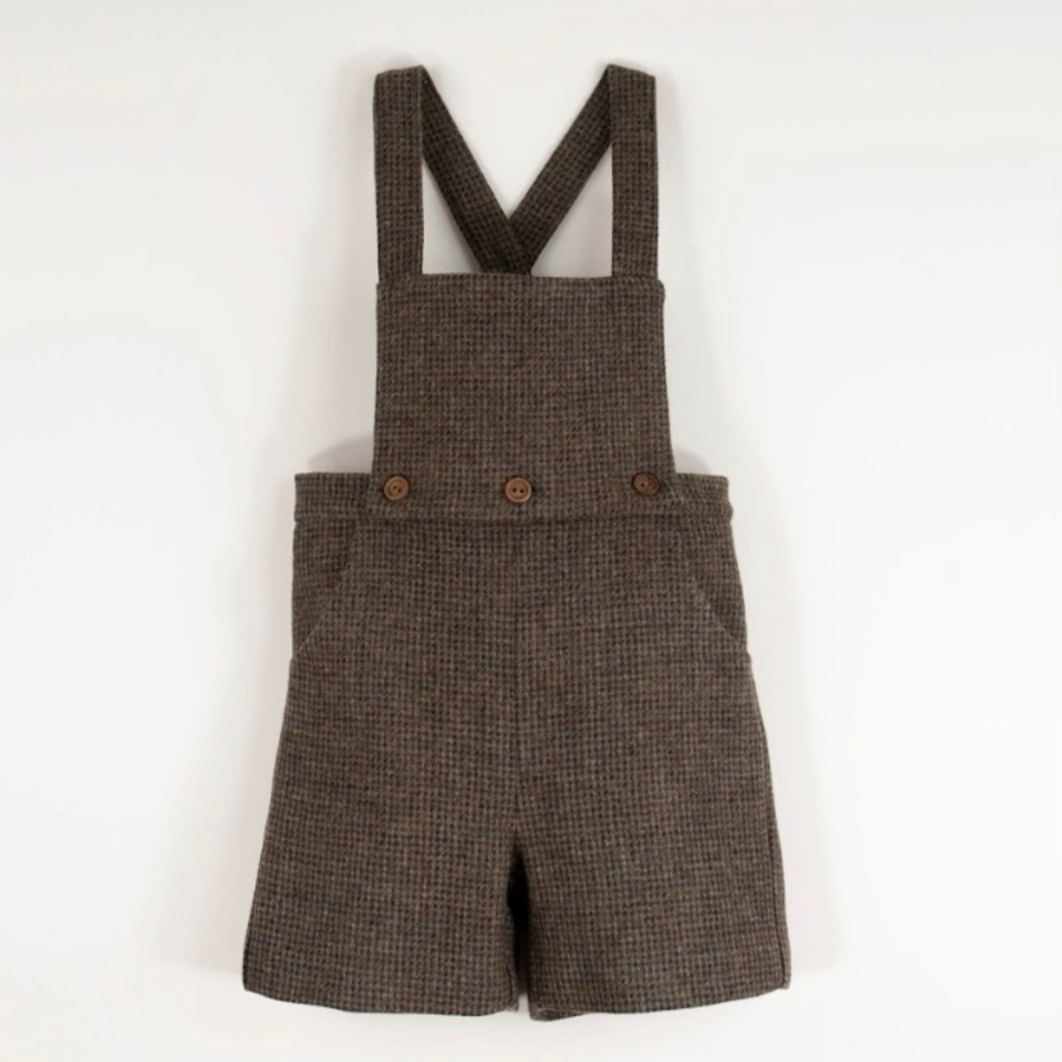 Popelin(ポペリン) / Multi-coloured woollen long romper suit with 