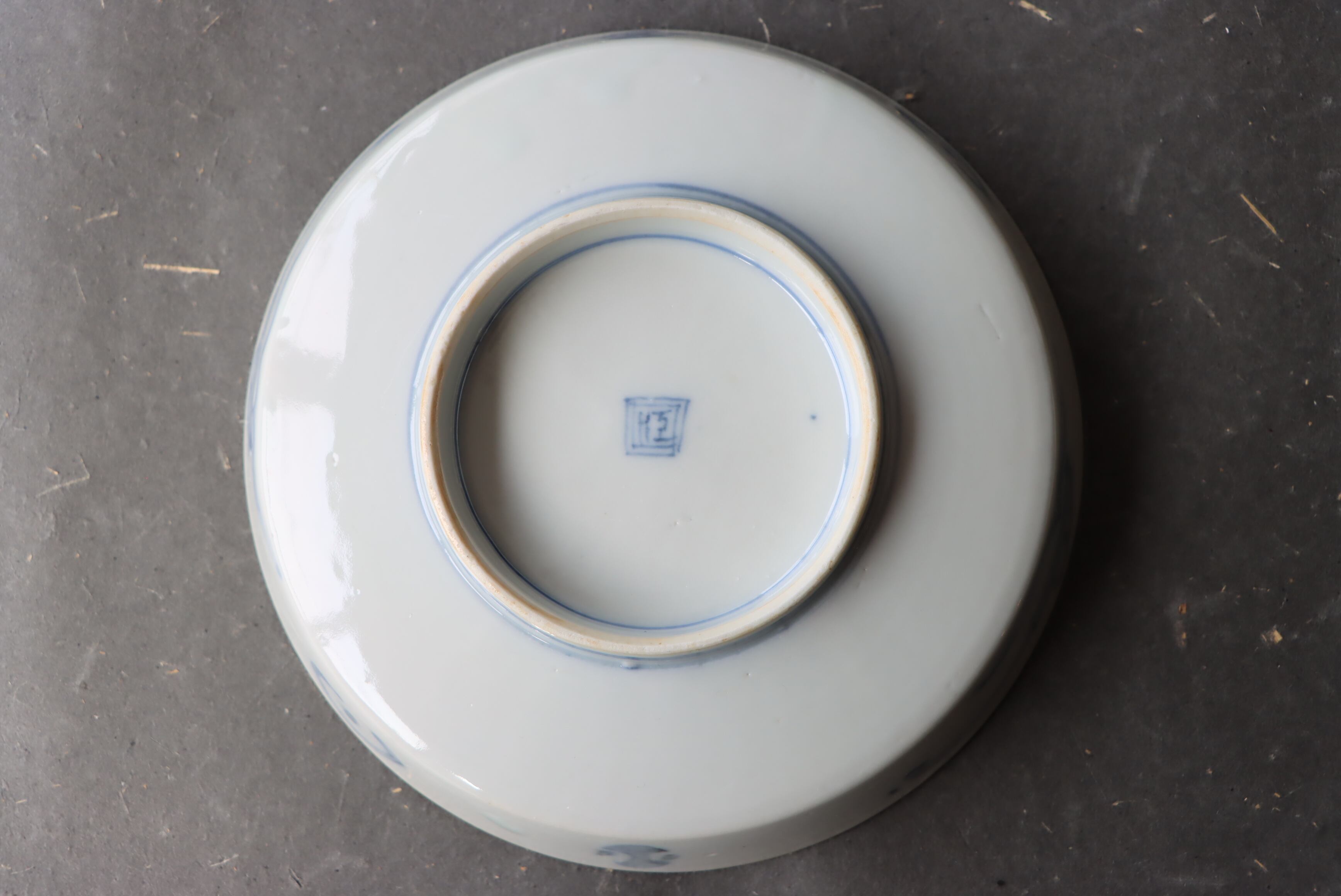 伊万里焼 色絵 桃手 花鶉文 中皿 五寸/Imari medium size plate | (有
