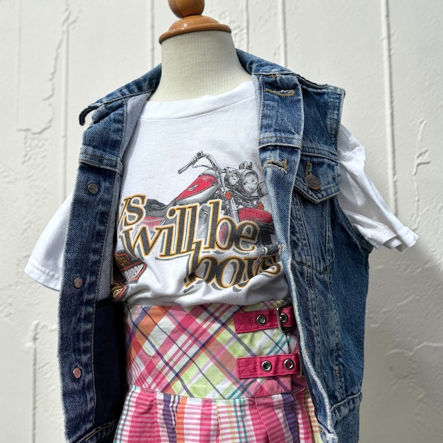 ※【KIDS】Harley-Davidson Graphic T-Shirt White size: S(6–8y / relaxed fit OK)