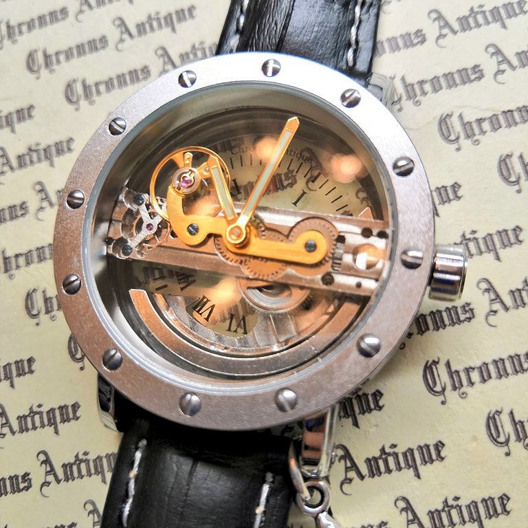 No.409 自動巻き手巻き式腕時計（一本ムーブメント・横） | Chronus