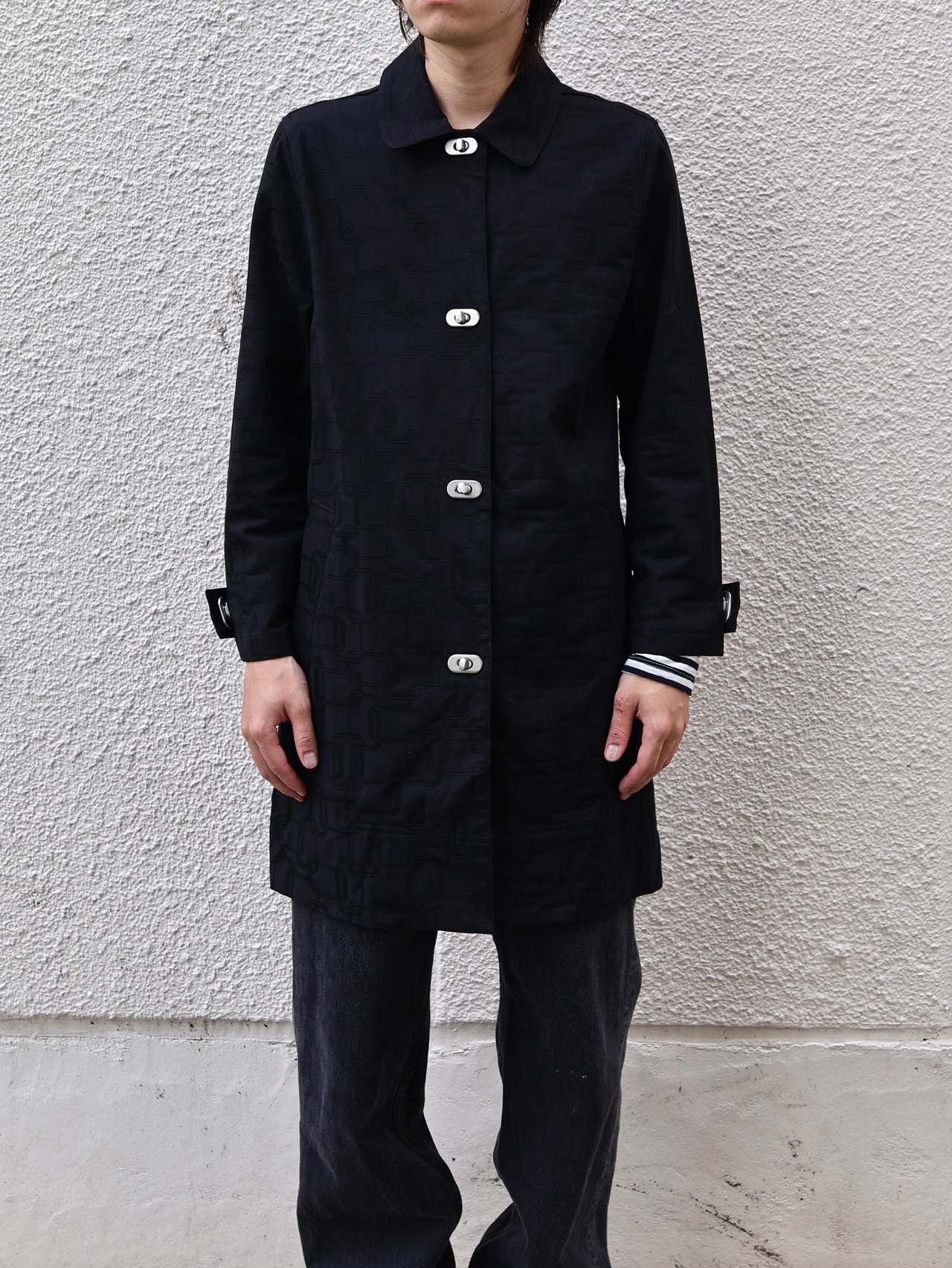 allover design half coat