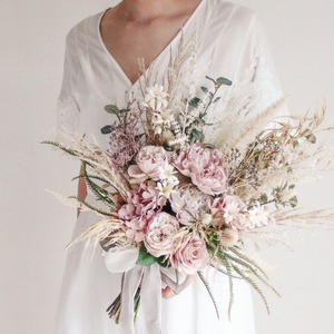 【再販】Dry Pinkcolor Bouquet＆Boutonniere