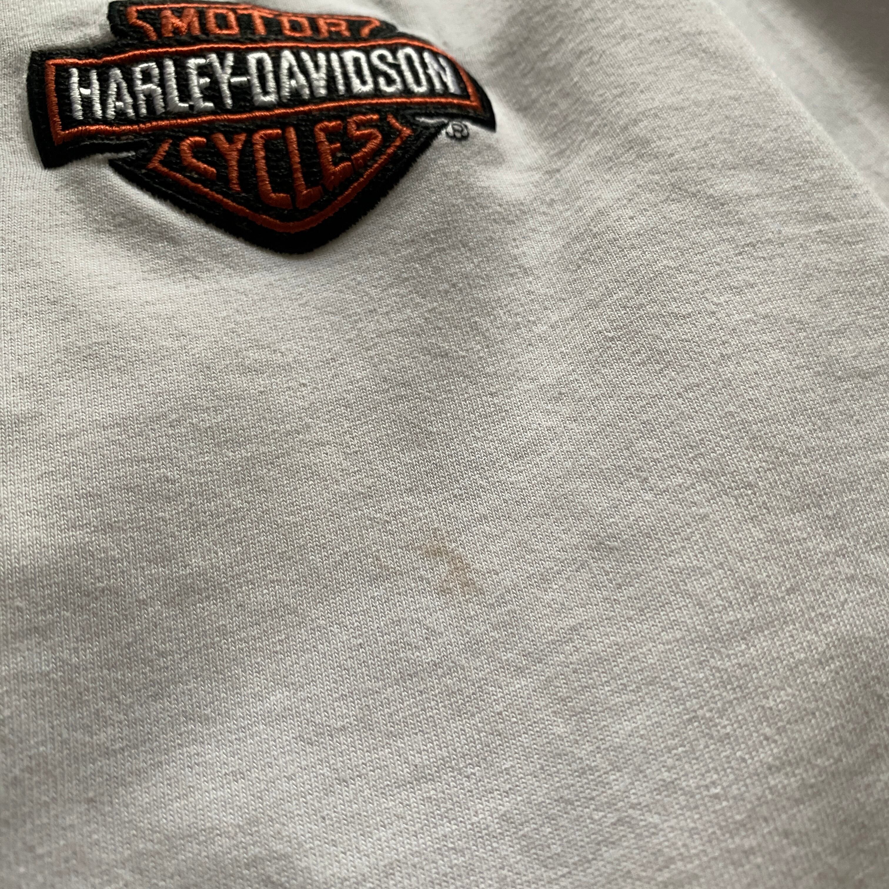 XLサイズハーレーダビッドソン 刺繍ワンポイント バックロゴ Tシャツ