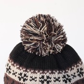 【gifthatオリジナル】フェアアイル柄ジャガードPOMPOM