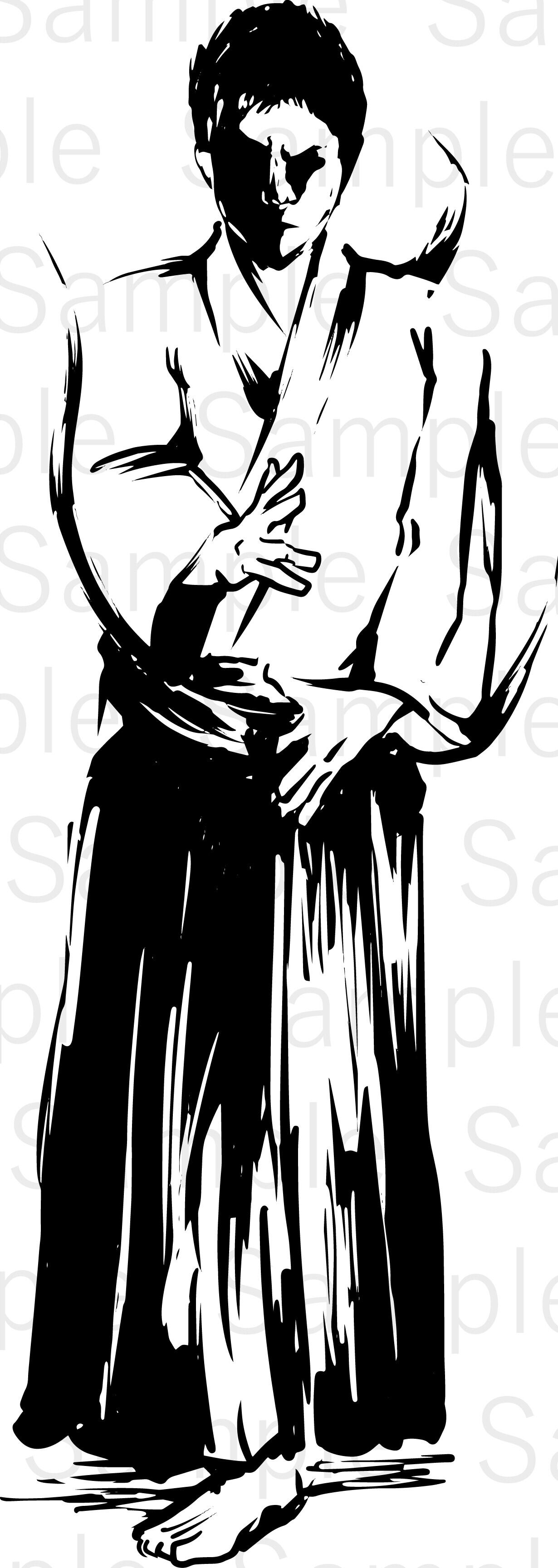 相撲の取り組み（Clash of Titans） | デジタル墨絵処（Digital Sumi-e