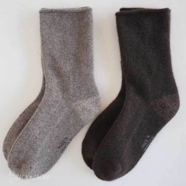 ヤクウール100％ モンゴル 厚手厚底 寒がりさんの相棒 リブあり/なし 2