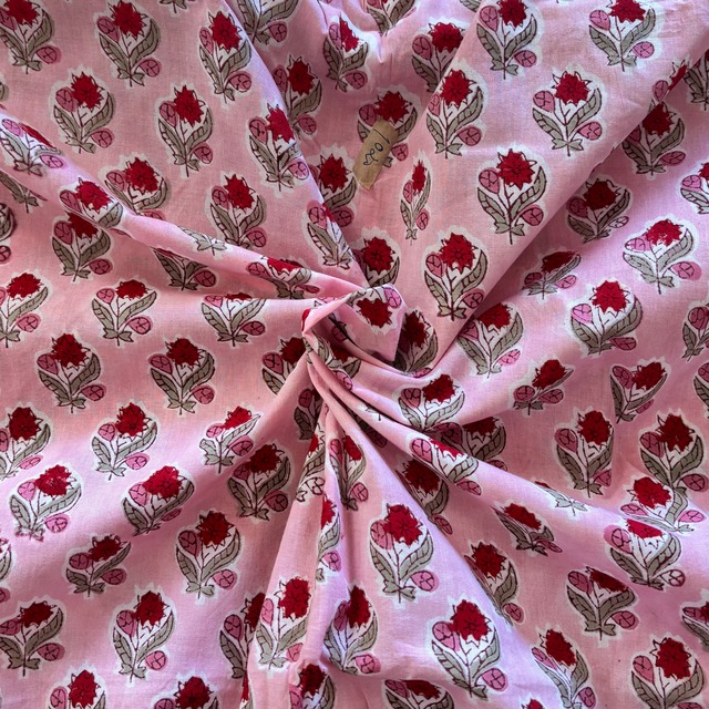 1/31まで特別SALEインド ハンドブロックプリント サンガネール 約1m