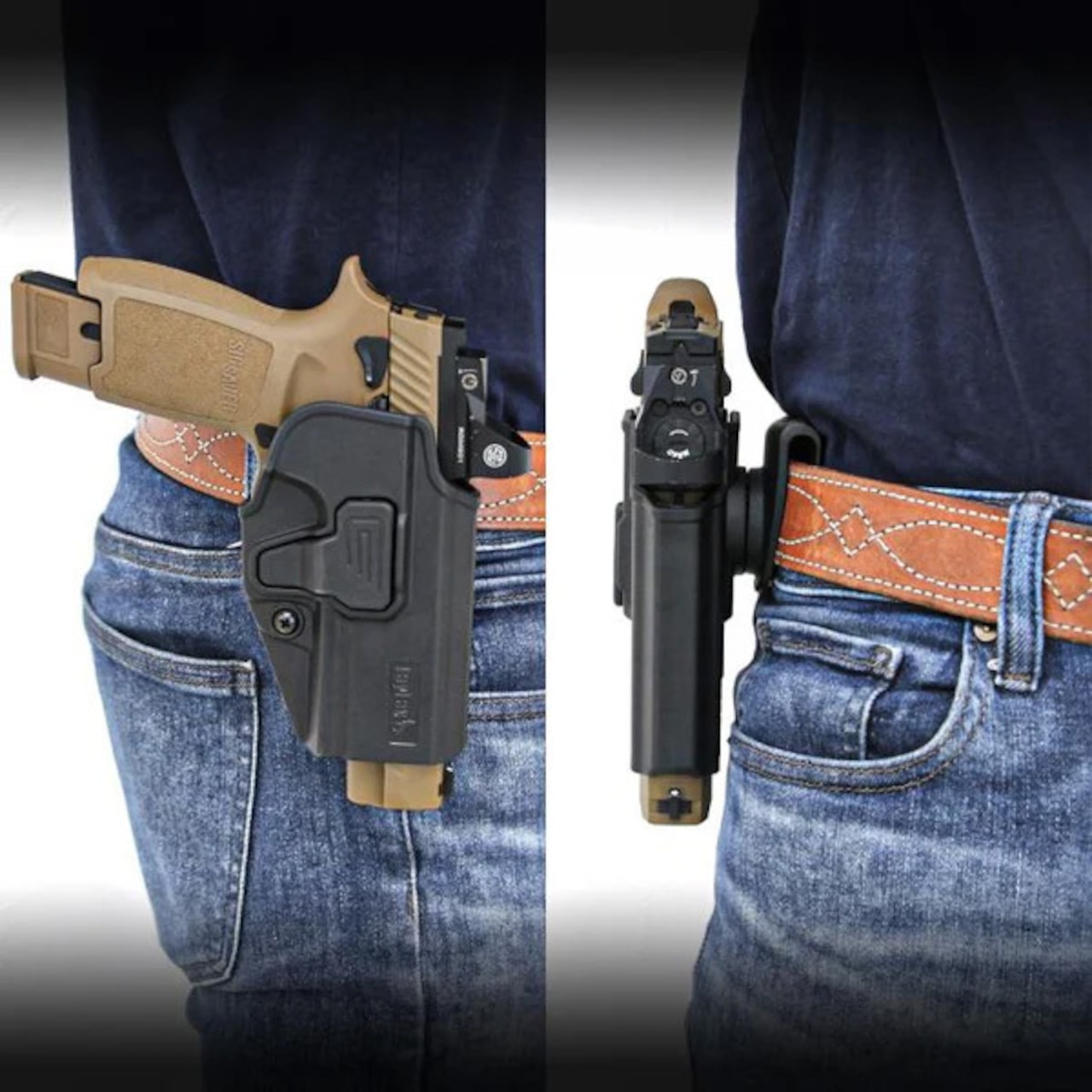 【Battle Style】 SIG SAUER ProForce M17対応CQCホルスター 右用 BK/TAN