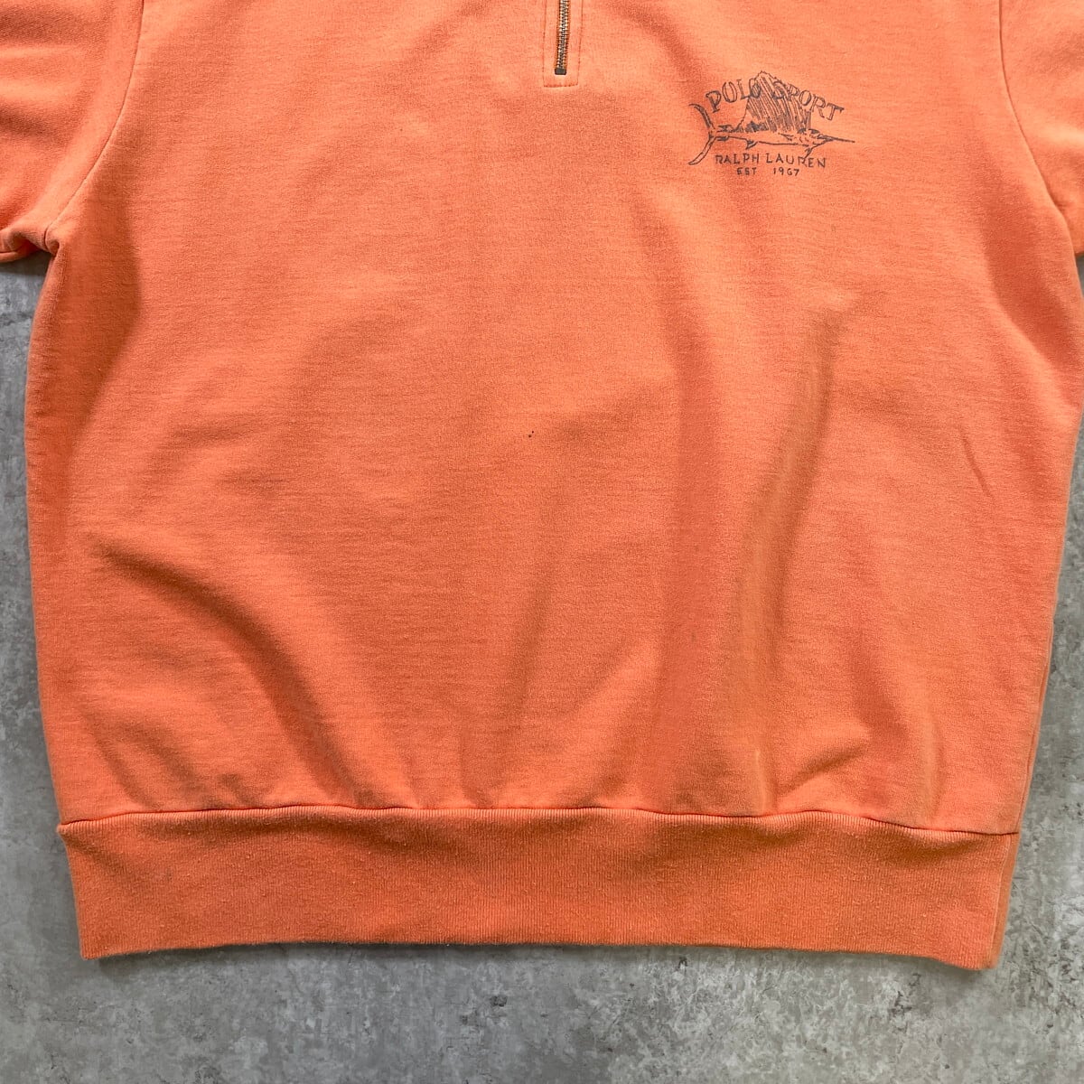 レア! 90s POLO Ralph Lauren フィッシング柄 ポロシャツ 90年代 POLO SPORT RALPH LAUREN 襟付き カジキプリント 半袖ハーフ