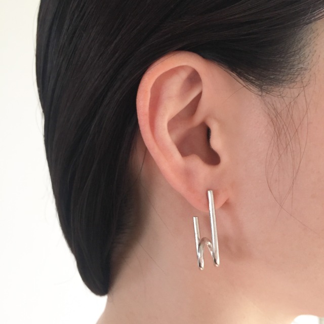 Safety pin pierced earrings