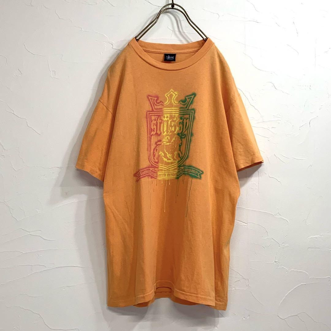 希少 90's OLD STUSSY ラスタライオン tシャツ 裾袖シングル | 古着屋 MOU